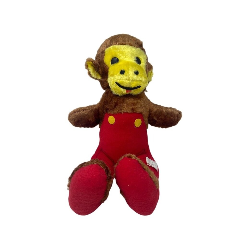 Genie Toys Curious George Carnival Giveaway Stiff Stuffed Animal Plush 18 in Vtg